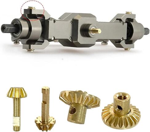 الصلب الأمامي والخلفي محور ترس تروس ترس ترقية الترقية ل WPL B24 B36 C14 C24 & MN D90 D99 MN99S RC CAR PRAPK in Saudi Arabia