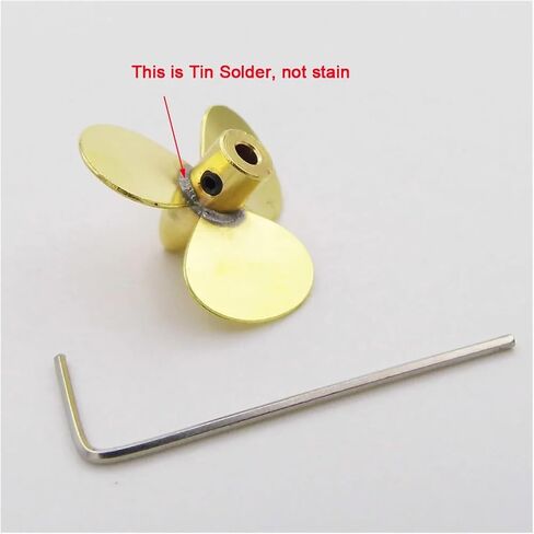 1PC 12mm 14mm 16mm 23mm Copper Propeller 3-Blades Mini Prop Left Right Hand for 2mm Shaft RC Boat Scale Marine Submarine(D14mm Left Hand) in Saudi Arabia