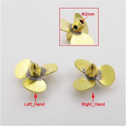 1PC 12mm 14mm 16mm 23mm Copper Propeller 3-Blades Mini Prop Left Right Hand for 2mm Shaft RC Boat Scale Marine Submarine(D14mm Left Hand) in Saudi Arabia