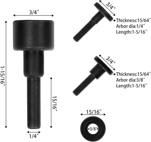 Mounting Mandrel للعجلات المقطوعة W/3/8 "و 1/4" Arbor Hole 1/4 "STEM in Saudi Arabia