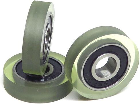 5pcs Polyurethane Coated Roller with 696RS Bearing 6x20x5mm Plastics Wheel Deep Groove Bearing Pulleys in Saudi Arabia