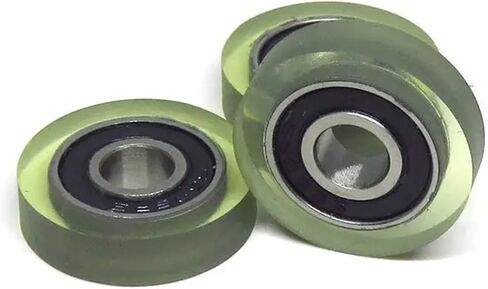 5pcs Polyurethane Coated Roller with 696RS Bearing 6x20x5mm Plastics Wheel Deep Groove Bearing Pulleys in Saudi Arabia