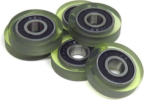 5pcs Polyurethane Coated Roller with 696RS Bearing 6x20x5mm Plastics Wheel Deep Groove Bearing Pulleys in Saudi Arabia