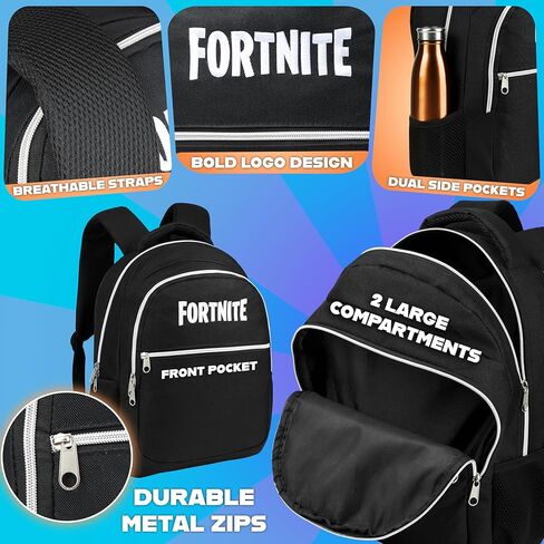 حقيبة الظهر Fortnite for Kids Teens School Bookbag Bag Bag Rucksack لقضاء العطلات الرياضية للأطفال (أصفر) in Saudi Arabia