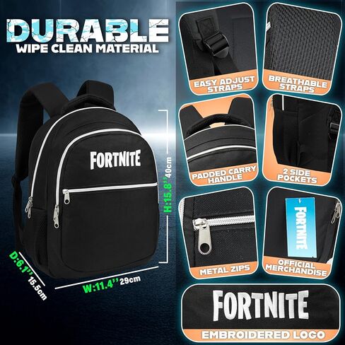 حقيبة الظهر Fortnite for Kids Teens School Bookbag Bag Bag Rucksack لقضاء العطلات الرياضية للأطفال (أصفر) in Saudi Arabia
