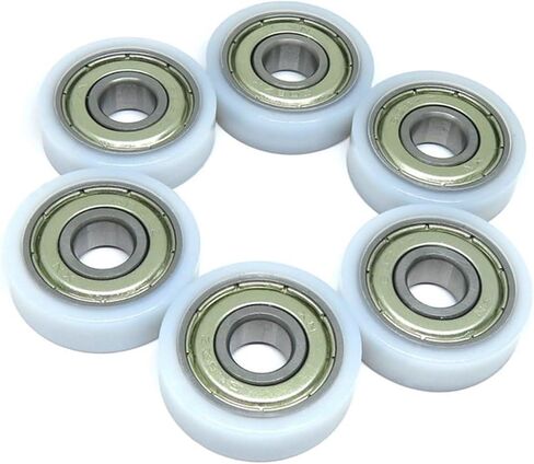 10pcs 8 * 26 * 8mm Embedded 608zz Bearing 26mm Wrapped Rubber Pulleys POM/Nylon Deep Groove Bearing Pulleys in Saudi Arabia