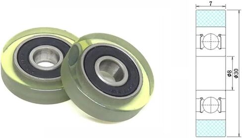 5pcs OD 30mm 8x30x7mm Poly Poly Deep Proting Prolleys 608rs عرض بكرة الباب المنزلق in Saudi Arabia