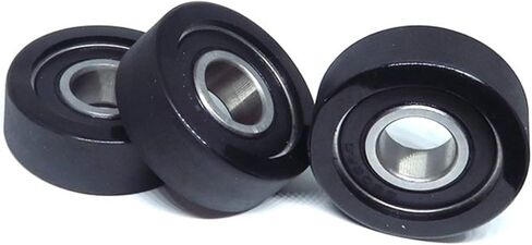 2pcs OD 43 مم 6202RS 15x43x15 يوريتان مطاطية ناعمة مغطاة العجلة بكرات عميق محمل بكرات in Saudi Arabia