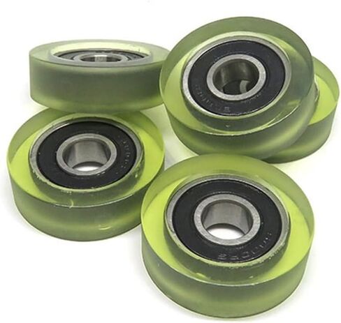 5pcs بكرة مطاطية 10 * 35 * 11 PU polyurethane النقل الحزام الدوارة الدوارة PU600035-11 in Saudi Arabia