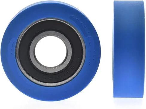 4pcs/10pcs 15 * 48 * 15mm 6202-2RS Polyurethane PU Rubber Coated Bearing Roller Wheel Deep Groove Bearing Pulleys(10pcs) in Saudi Arabia