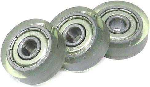 4pcs PU Coated Roller Polyurethane Bearing 4x16x5mm Rubber Guide Sliding Door Wheel Pulley Plastics Wheel in Saudi Arabia