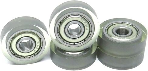 4pcs PU Coated Roller Polyurethane Bearing 4x16x5mm Rubber Guide Sliding Door Wheel Pulley Plastics Wheel in Saudi Arabia