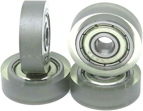 4pcs PU Coated Roller Polyurethane Bearing 4x16x5mm Rubber Guide Sliding Door Wheel Pulley Plastics Wheel in Saudi Arabia