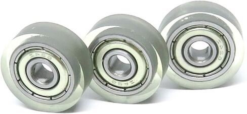 4pcs PU Coated Roller Polyurethane Bearing 4x16x5mm Rubber Guide Sliding Door Wheel Pulley Plastics Wheel in Saudi Arabia