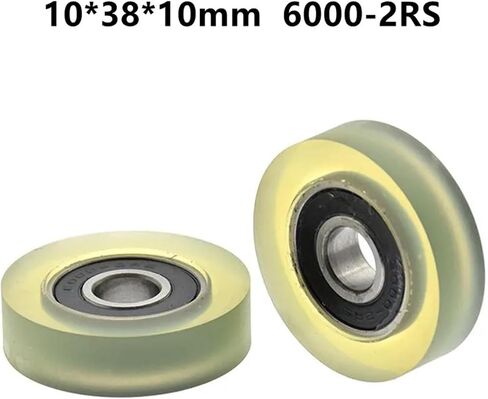 10pcs/50pcs 10 * 38 * 10mm Polyurethane 6000RS Low Noise Deep Groove Bearing Pulleys(50pcs) in Saudi Arabia