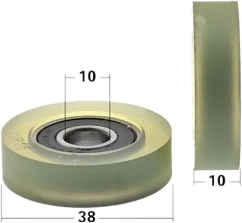 10pcs/50pcs 10 * 38 * 10mm Polyurethane 6000RS Low Noise Deep Groove Bearing Pulleys(50pcs) in Saudi Arabia