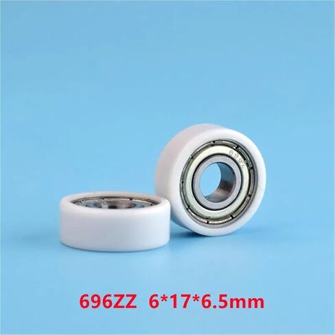 20pcs 6 * 17 * 6.5mm 696zz pom البلاستيك الأخدود العميق محمل بكرات درج العرض in Saudi Arabia