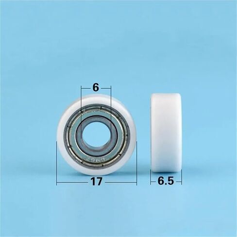 20pcs 6 * 17 * 6.5mm 696zz pom البلاستيك الأخدود العميق محمل بكرات درج العرض in Saudi Arabia