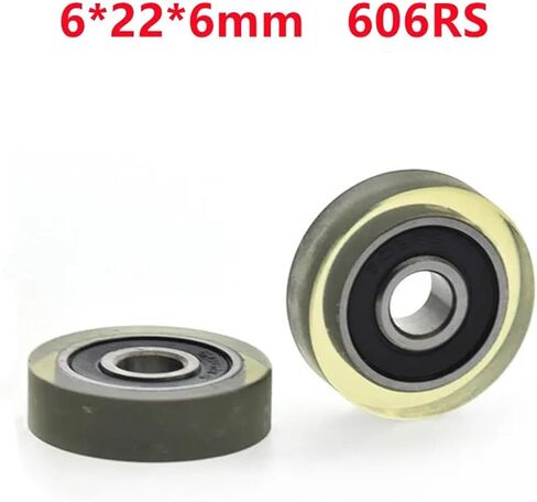 10pcs/50pcs 6 * 22 * 6mm Polyurethane 606RS Low Noise Deep Groove Bearing Pulleys(50pcs) in Saudi Arabia