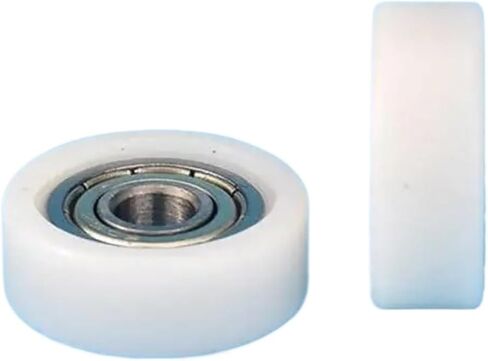 20pcs Plastic Coated Bearing 5 * 19 * 7mm 605ZZ POM Deep Groove Bearing Pulleys(100pcs) in Saudi Arabia
