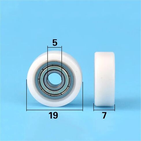 20pcs Plastic Coated Bearing 5 * 19 * 7mm 605ZZ POM Deep Groove Bearing Pulleys(100pcs) in Saudi Arabia