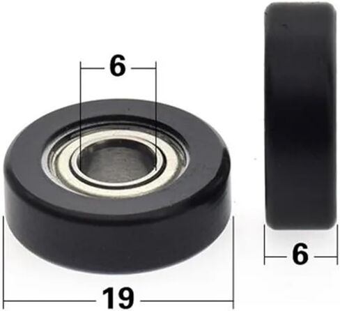 20pcs 6 * 19 * 6mm 686zz pom البلاستيك الأخدود العميق محمل بكرات عرض درج الأسطوان in Saudi Arabia