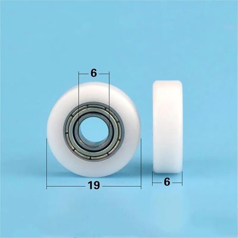 20pcs 6 * 19 * 6mm 686zz pom البلاستيك الأخدود العميق محمل بكرات عرض درج الأسطوان in Saudi Arabia