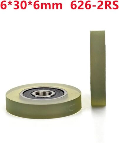 10pcs/50pcs 6 * 30 * 6mm 626RS Polyurethane Low Noise Deep Groove Bearing Pulleys(50pcs) in Saudi Arabia