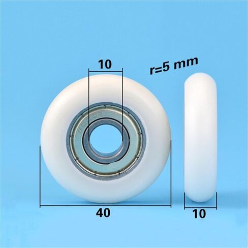 20pcs Plastic Coated Bearing 10 * 40 * 10mm 6000ZZ Guide Wheel Deep Groove Bearing Pulleys in Saudi Arabia
