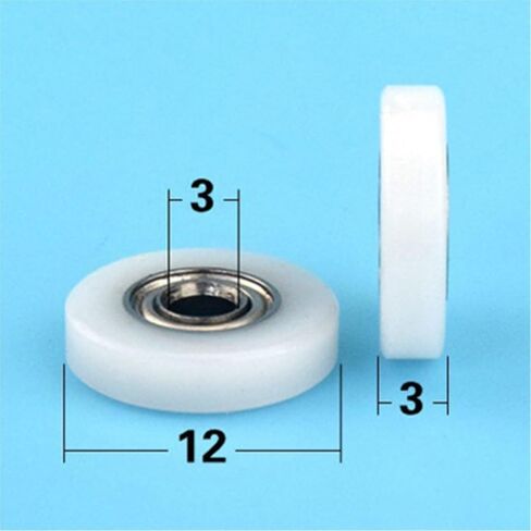 20pcs Flat Type POM Coated Roller Pulley Engineering Plastic Deep Groove Bearing Pulleys 3x12x3mm 683ZZ(100pcs) in Saudi Arabia