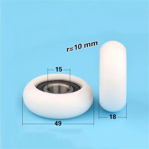 10pcs Plastic Coated Bearing 15 * 49 * 18mm 6202-2RS POM Deep Groove Bearing Pulleys in Saudi Arabia