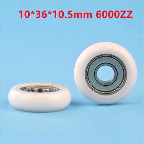 20pcs 10 * 36 * 10.5mm 6000ZZ POM Shell Spherical Guide Wheel Roller Deep Groove Bearing Pulleys in Saudi Arabia