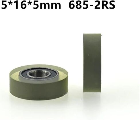 10pcs/50pcs 5 * 16 * 5mm Polyurethane PU 685-2RS Low Noise Deep Groove Bearing Pulleys Friction Pulley(50pcs) in Saudi Arabia