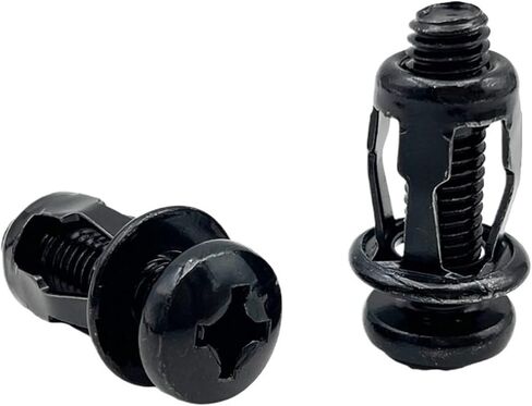 Petal Shape Metal Rivet Nut Expansion Clamp(Cross Head (Black),M6x20(10Pcs)) in Saudi Arabia