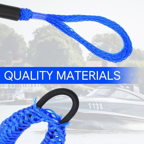 4 ft Bungee Dock Lines for Boats - 2 PCS Boat Bungee Dock Lines, Marine Mooring Rope Accessory, Ideal Boating Gift, Perfect for Kayak, Jet Ski, Pontoon, Canoe, Power Boat, Wave Runner, Dinghy (Blue) in Saudi Arabia