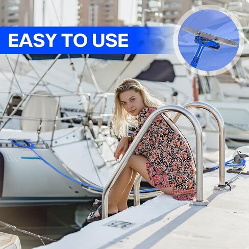 4 ft Bungee Dock Lines for Boats - 2 PCS Boat Bungee Dock Lines, Marine Mooring Rope Accessory, Ideal Boating Gift, Perfect for Kayak, Jet Ski, Pontoon, Canoe, Power Boat, Wave Runner, Dinghy (Blue) in Saudi Arabia