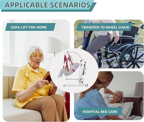 كرسي رفع المريض الكهربائي ث/كومود الرافعة 500 رطل نقل الجسم رفع لمرضى الشلل الكامل/الجزئي 8000n رفع كهربائي قوي للمنزل والمستشفى in Kuwait