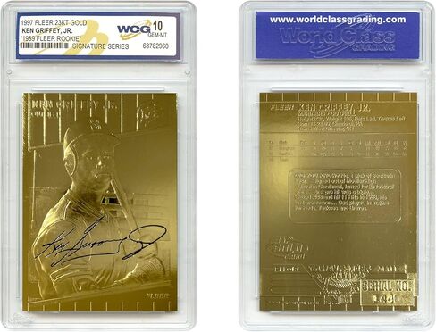 Ken Griffey JR 1997 Fleer Gold Card Sculpted 1989 Rookie Signature Series - Graded GEM-Mint 10 in Kuwait