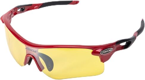 Polarized Sports Sunglasses with 5 Interchangeable Lenses for Men & Women, UV400 Protection Sports glasses Glasses for Cycling, Running, Golf, Baseball, Driving – Lightweight & Anti-Glare (Red) in Saudi Arabia