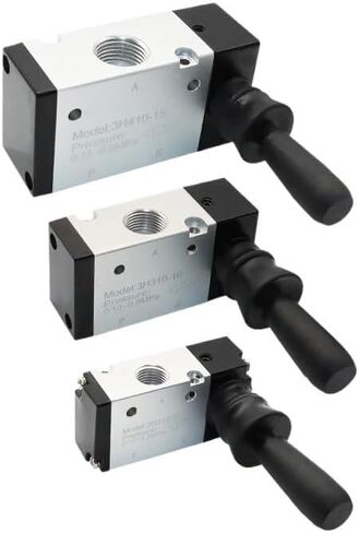 3/2 5/2 طريقة رافعة يدوية الهواء الهوائية تعمل بالسيطرة الدليل 2 5 5 PORT PUSH-PULL 3H210-08 3H310-10 3H410-15 (3H410-15 ، مع تركيب 12 مم) in Saudi Arabia
