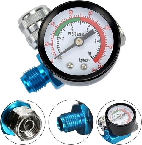 Spray Gun Air Regulator Pressure Gauge &in-line Water Trap Filter Tool 1/4inch Thread 0-140PSI Pneumatic Tools for Airbrush in Saudi Arabia