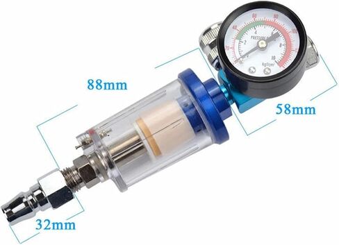 Spray Gun Air Regulator Pressure Gauge &in-line Water Trap Filter Tool 1/4inch Thread 0-140PSI Pneumatic Tools for Airbrush in Saudi Arabia