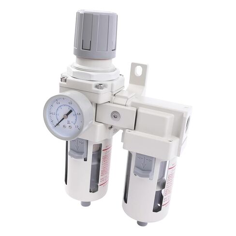 1/2" NPT Air Dryer System - Filter & Air Pressure Regulator, Water Trap Separator - Semi-Auto Drain, Poly Bowl in Saudi Arabia