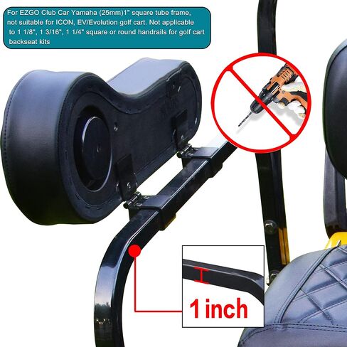Nokins Golf Cart Remrest مع حامل الكأس ، لا يوجد حفر مطلوب ، لسيارة Club/Ezgo/Yamaha ، مجموعة Armrest Cart Cart in Kuwait