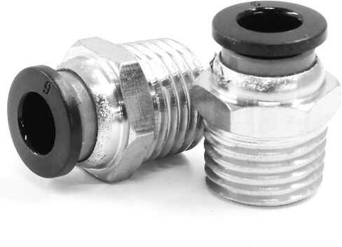10 Pcs Push to Connect Fittings 6mm Tube OD x 1/4 Inch NPT Thread, Male Straight Pneumatic Air Hose Quick Connect Fittings in Saudi Arabia