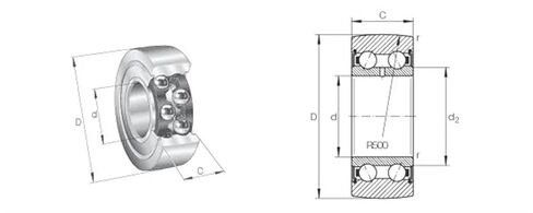 1PCS LR5205-X-2HRS-TVH-XL LR5205NPP LR 5205 أسطوانات المسار تحمل الحلقات الخارجية الأسطوانية خارج السطح in Kuwait