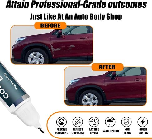 Crystal White Pearl(K1X) Touch Up Paint Compatible with SUBARU, Car Paint Pen Scratch Repair Two-In-One Touch Up Paint, Premium Car Scratch Remover for Deep Scratches in Saudi Arabia