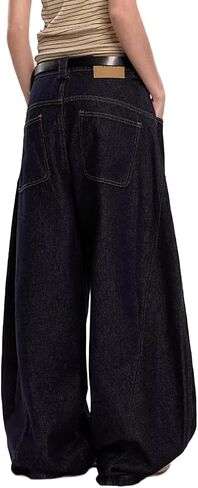 Nutriangee Baggy Barrel Wide Leg Jeans for Men Women Streetwear Y2k Loose Fit Denim Pants in Saudi Arabia