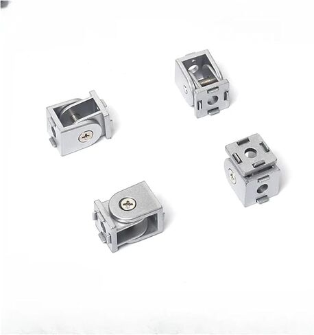 1pcs Zinc Alloy Flexible Hinge Pivot Joint Connector for Aluminum Extrusion Profile 24mm Glass Door Hinge Aluminum Profile Accessories in Kuwait
