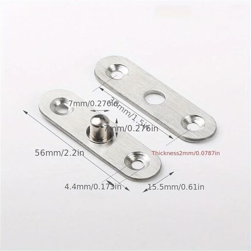 مفصلات دوارة من الفولاذ المقاوم للصدأ 360 درجة ، محور قابل للتعديل 4pcs (150 × 29x4mm) in Kuwait